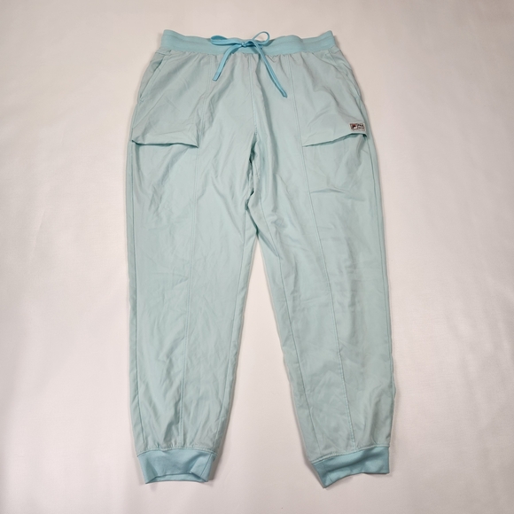 Fila Sky Blue Lined Jogger Pants With Logo - Picture 2 of 7